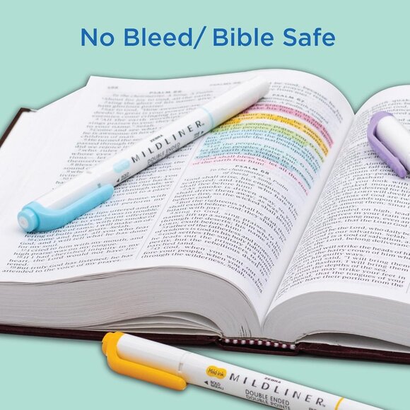 Mildliner Dual-Tip Highlighter Set, Broad and Fine Point Tips, No Bleed, Ideal f - Picture 7 of 9